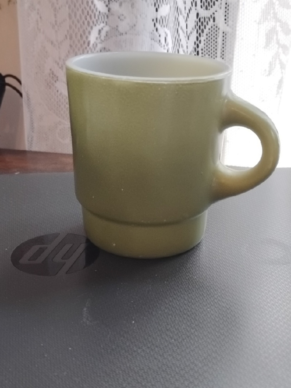 Anchor Hocking Fireking Olive Green Ceramic Coffee Mug